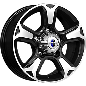 КиК Атлант 16x7.0 5x139.7 ET35/108.5 Алмаз Черный